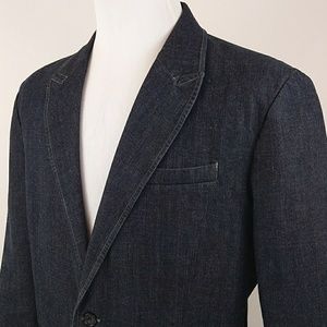 Mexx Mens Sport Coat 46L Blue Denim 2 Button